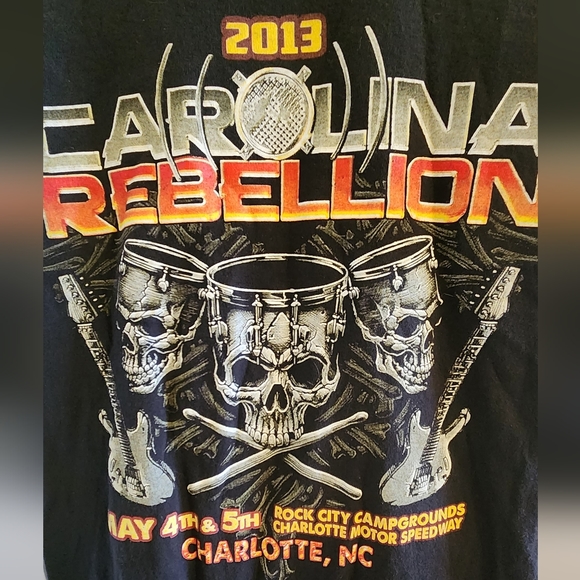 Authentic, Original, Vintage 2013 Carolina Rebellion Concert Shirt - Picture 2 of 5